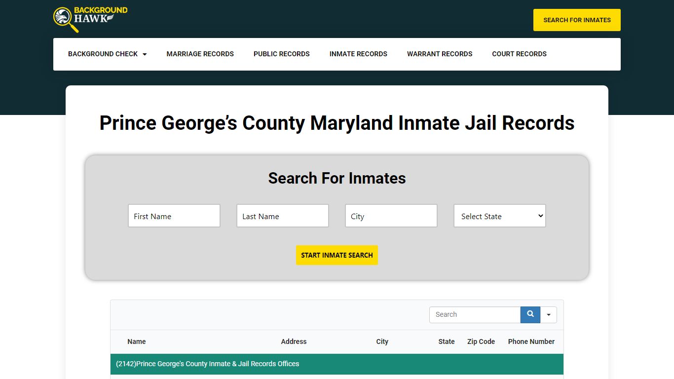 Inmate Jail Records in Prince George's County , Maryland